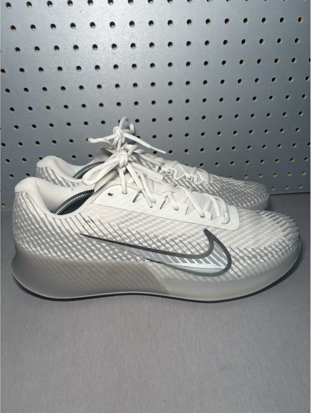 Nike Court Air Zoom Vapor 11 Premium Shoes Mens Sz 13 White Silver FZ1245-001